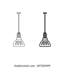Chandelier that hangs, for lighting the room, black line