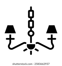 Chandelier Vector Glyph Icon Vector Design