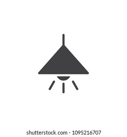 Chandelier vector icon. filled flat sign for mobile concept and web design. Ceiling light solid icon. Symbol, logo illustration. Pixel perfect vector graphics