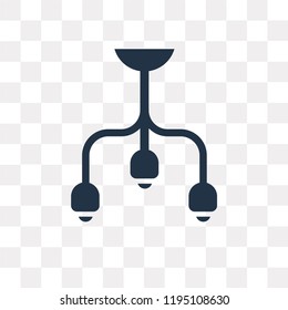 Chandelier vector icon isolated on transparent background, Chandelier transparency concept can be used web and mobile
