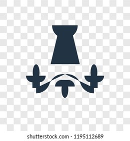Chandelier vector icon isolated on transparent background, Chandelier transparency logo concept