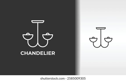 Chandelier Vector, Icon Or Logo Sign Isolated Symbol Illustration