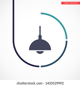 Chandelier Vector icon . Lorem Ipsum Illustration design