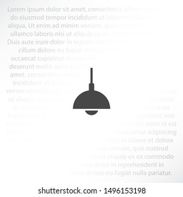 Chandelier Vector icon . Lorem Ipsum Illustration design