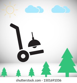 Chandelier Vector icon . Lorem Ipsum Illustration design