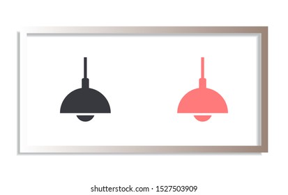 Chandelier Vector icon . Lorem Ipsum Illustration design
