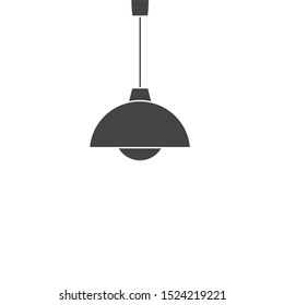 Chandelier vector icon. Simple Illustration of ceiling light, lamp on white background