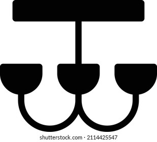 Chandelier Vector illustration on a transparent background.Premium quality symmbols.Glyphs vector icon for concept and graphic design.