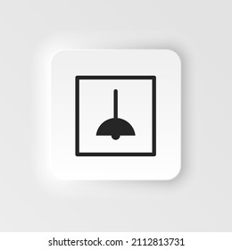 Chandelier Vector neumorphic icon Chandelier Vector