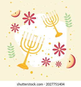 chandeliers and apples rosh hashanah pattern