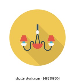 chandeliers glyph flat vector icon