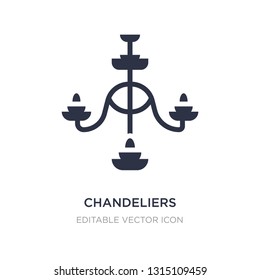 chandeliers icon on white background. Simple element illustration from Other concept. chandeliers icon symbol design.