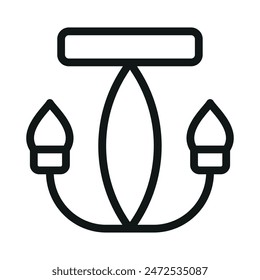 Candelabros icono Plantillas de diseño de Vector simple y moderno
