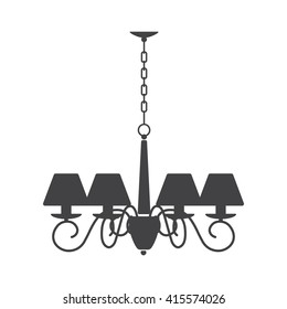 Chandeliers icon Vector Illustration on the white background.