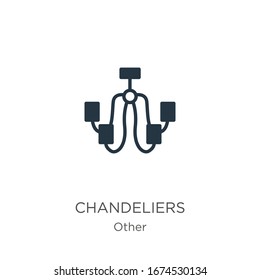 Chandeliers icon vector. Trendy flat chandeliers icon from other collection isolated on white background. Vector illustration can be used for web and mobile graphic design, logo, eps10
