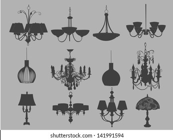 Chandeliers and lamps
