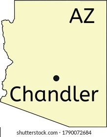 Chandler in Arizona location map