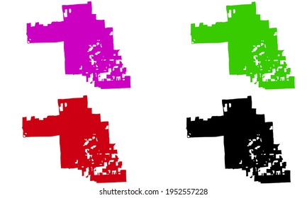 Chandler city map silhouette design in Arizona, United States of America on white background