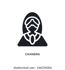 chandra isolated icon. simple element illustration from india concept icons. chandra editable logo sign symbol design on white background. can be use for web and mobile