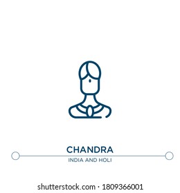 chandra outline vector icon. simple element illustration. chandra outline icon from editable india concept. can be used for web and mobile
