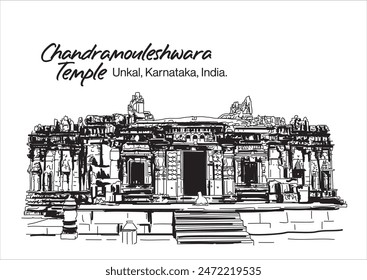 The Chandramauleshwara Temple at Unkal, Karnataka, Ind
