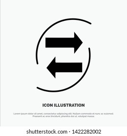 Chang, Chart, Data, Exchange, Money, Paper Solid Black Glyph Icon