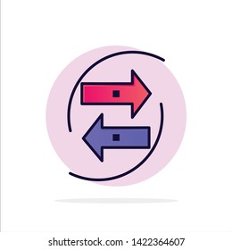 Chang, Chart, Data, Exchange, Money, Paper Abstract Circle Background Flat color Icon