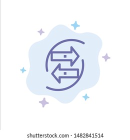Chang, Chart, Data, Exchange, Money, Paper Blue Icon on Abstract Cloud Background