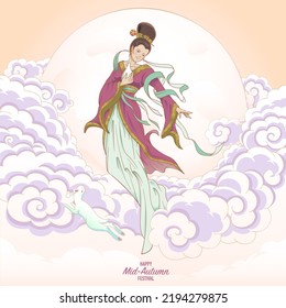 Chang E the goddess of the moon in Chinese culture traditionally  also related to Moon Cake festival. 
