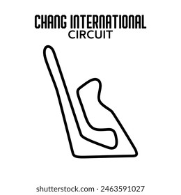 chang International circuit. circuit for motorsport and autosport. Vector illustration. buriram thailand