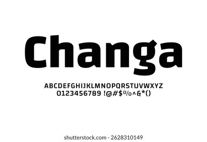 Changa font typeset perfect for logos, headlines, and a wide range of creative projects, delivered as a clean vector illustration