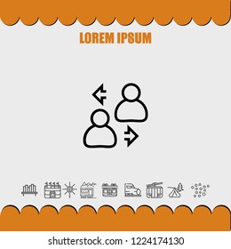 Change account icon vector
