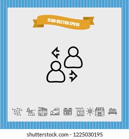 Change account icon vector