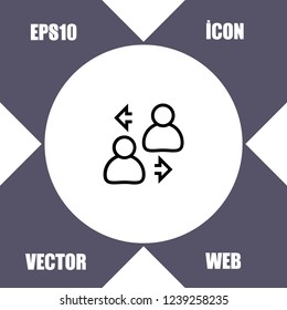Change account icon vector