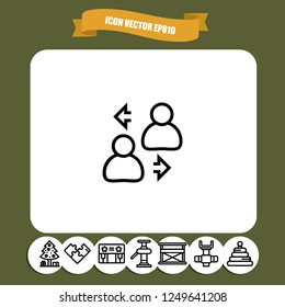Change account icon vector