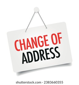 Change of address on door sign
