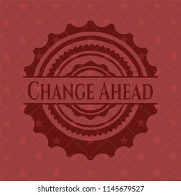 Change Ahead retro red emblem