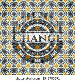 Change arabic badge background. Arabesque decoration.