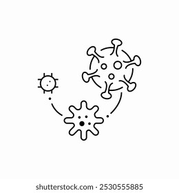 change of bacteria icon sign vector