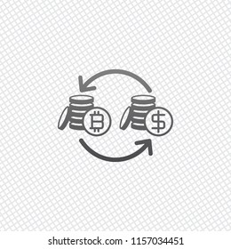 change bitcoin icon. On grid background