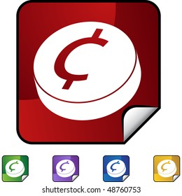 Botão de alteração isolado em um plano de fundo.