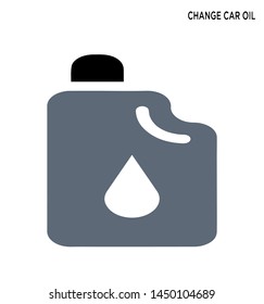 Change car oil icon editable symbol design white background
