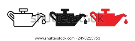 change car oil iconicon vector collection in outlined and solid style