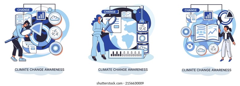 Change climate awareness metaphor, saving planet, World Environment Day, global warming ecological problems. human-induced observed and projected long-term changes mean climate. Nature saving strategy