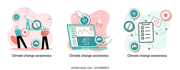 Change climate awareness metaphor, saving planet, World Environment Day, global warming ecological problems. human-induced observed and projected long-term changes mean climate. Nature saving strategy