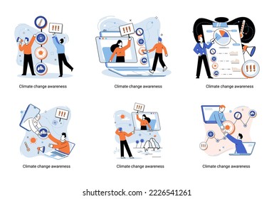 Change climate awareness metaphor, saving planet, World Environment Day, global warming ecological problems. human-induced observed and projected long-term changes mean climate. Nature saving strategy