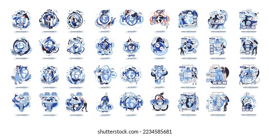 Change climate awareness, saving planet, World Environment Day, global warming ecological problems. Mother Earth day, nature biodiversity metaphor set. Care for surroundings eco concept