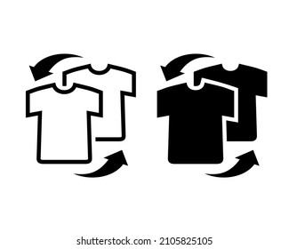  Change clothes icon. Vector illustration 