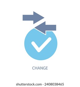 change concept line icon. Simple element illustration. change concept outline symbol design.