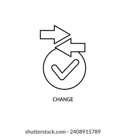 change concept line icon. Simple element illustration. change concept outline symbol design.